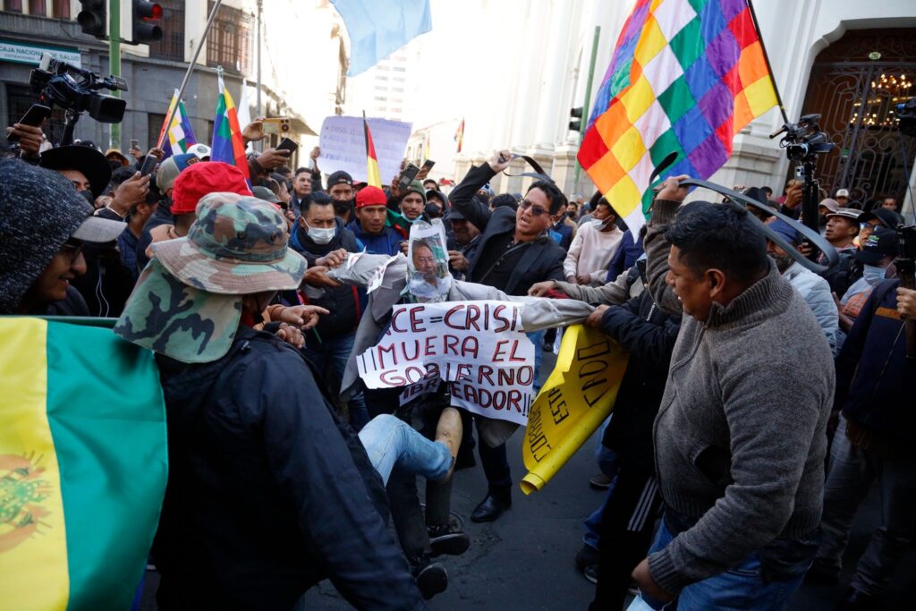 La movilización evista de este miércoles. / Foto: APG.