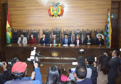 Los magistrados del Tribunal Constitucional Plurinacional. / Foto: TCP.