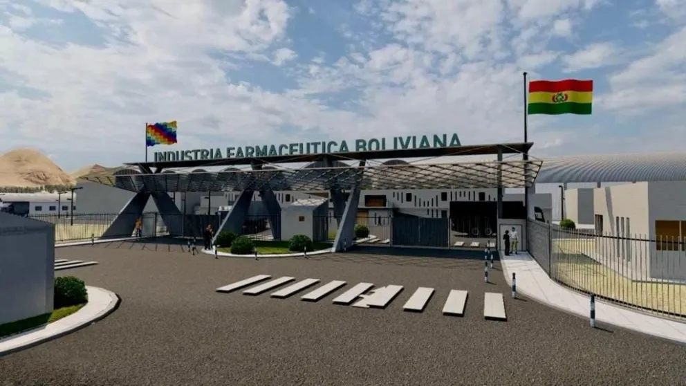 Maqueta de la Industria Farmaceútica Boliviana estatal. FOTO: MDPyEP.