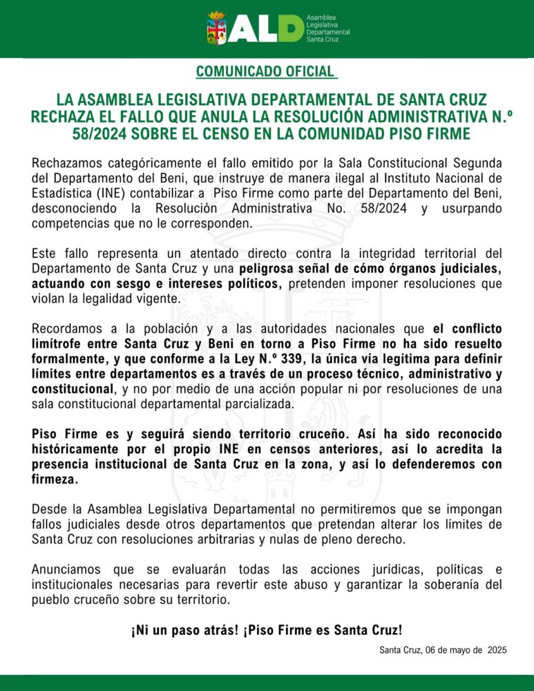 comunicado ALD Piso Firme