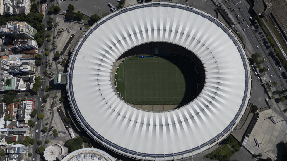 Vista aérea del estadio de Maracaná en Rio de Janeiro, Brasil, el 7 de mayo de 2025