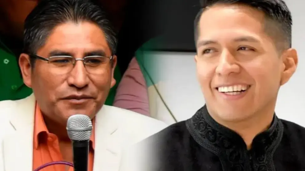 Felix Patzi (i) junto a Andrónico Rodríguez (d). COMPOSICIÓN OPINIÓN