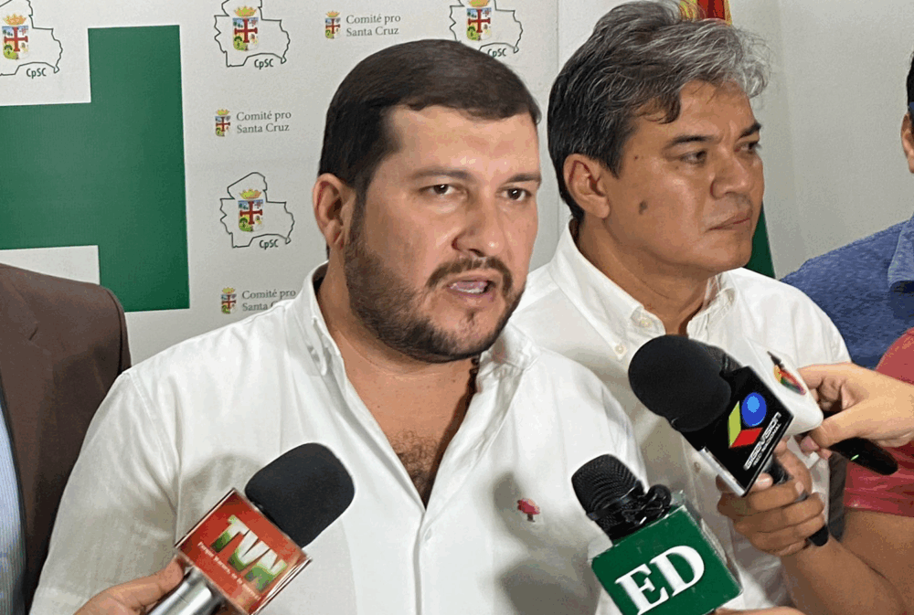 Stello Cochamanidis, líder del Comité Pro Santa Cruz. Foto. EL DEBER 