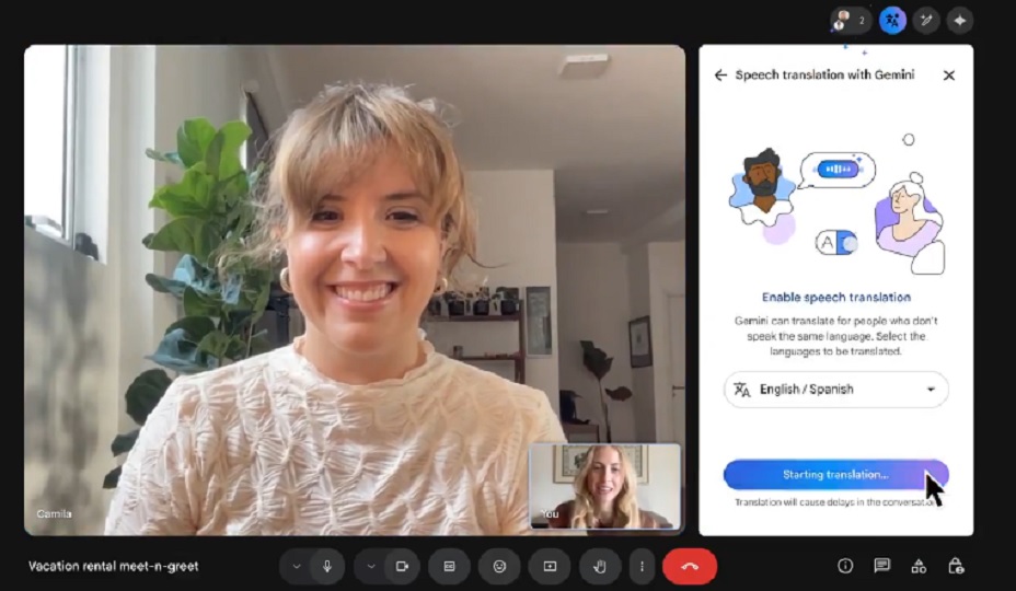 Google Meet traducirá en tiempo real diálogos en inglés y español con "la  voz" del usuario - Monitoreamos