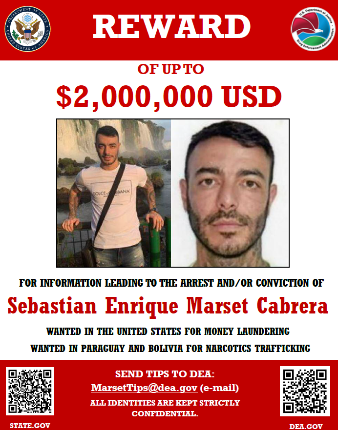 Cartel de recompensa emitido por el gobierno de Estados Unidos
