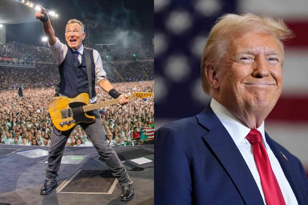 Montaje de Springsteen y Trump
