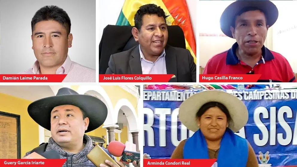 Algunos de los rostros de los candidatos inscritos por el MAS-IPSP en Cochabamba. COMPOSISIÓN OPINIÓN