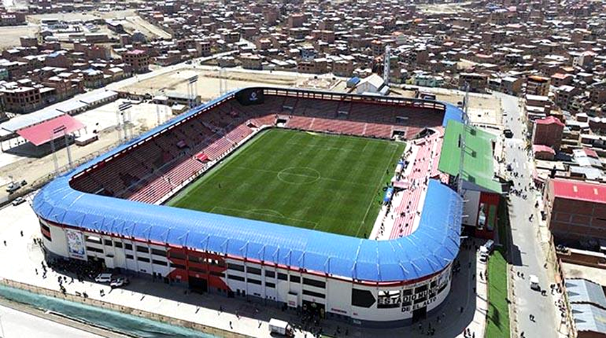 Estadio de Villa Ingenio en la ciudad de El Alto. Foto. Internet 