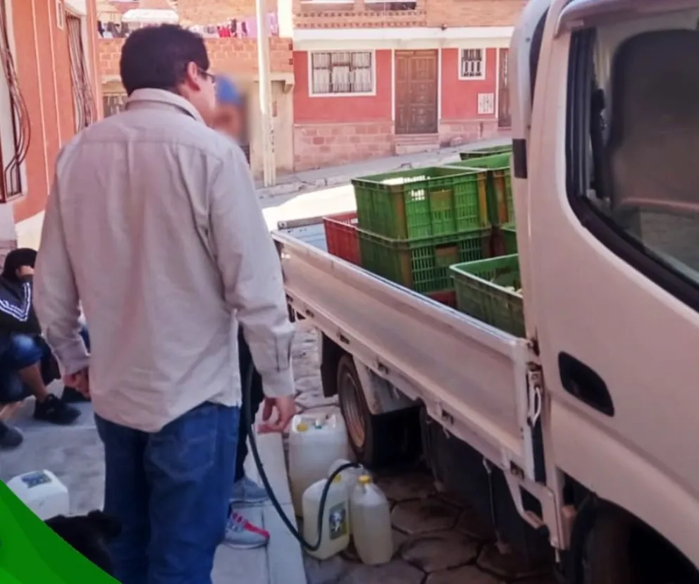 Se encontró a personas haciendo un trasvase del combustible. Foto: ANH 