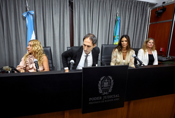 Los jueces Verónica Di Tommaso, Maximiliano Savarino y Julieta Makintach. Foto Reuters