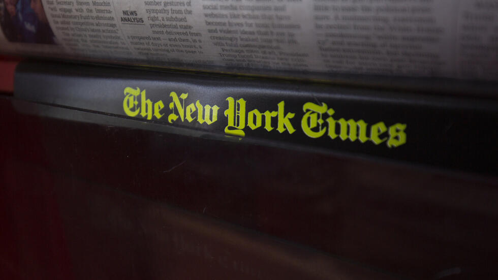 El logo del diario The New York Times, visible en un comercio en Washington, el 6 de agosto de 2019