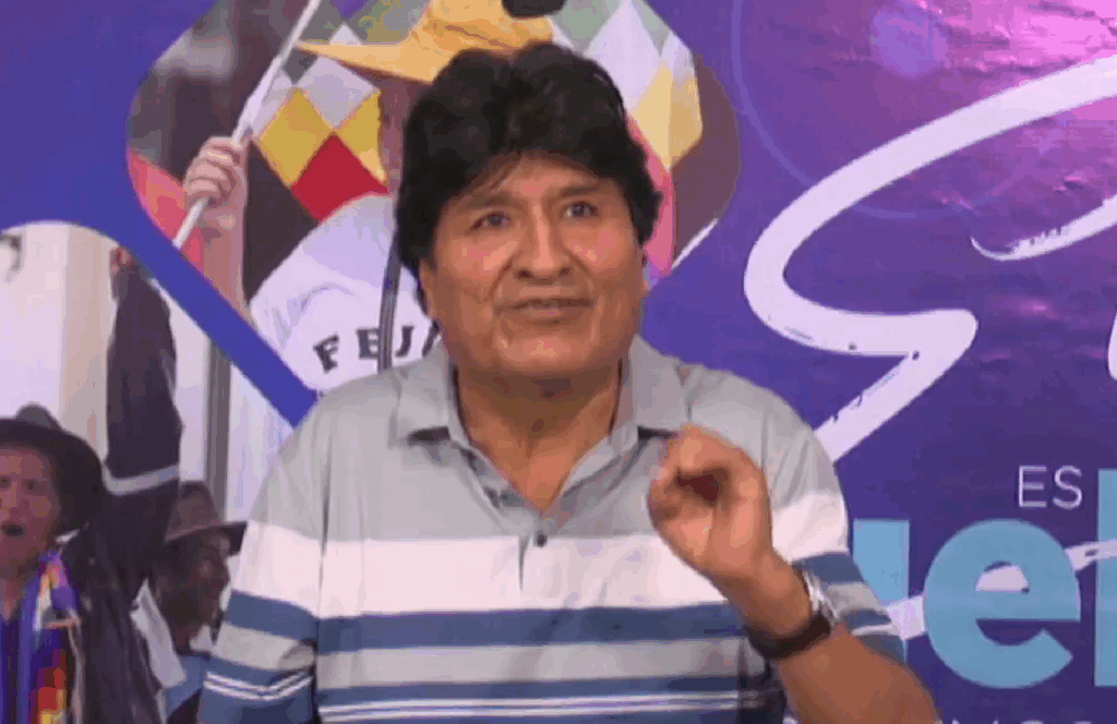Evo Morales en el programa de su radio el martes. / Foto: Captura de video.