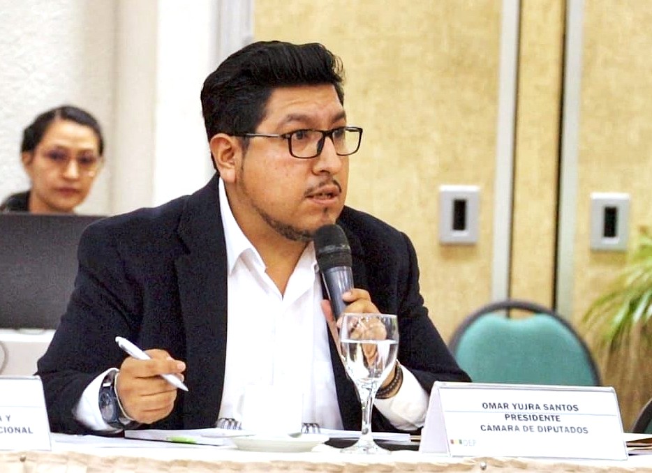 El presidente de Diputados, Omar Yujra. / Foto: Diputados.