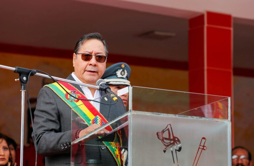 El presidente de Bolivia, Luis Arce, en un evento público. / Foto: Presidencia.