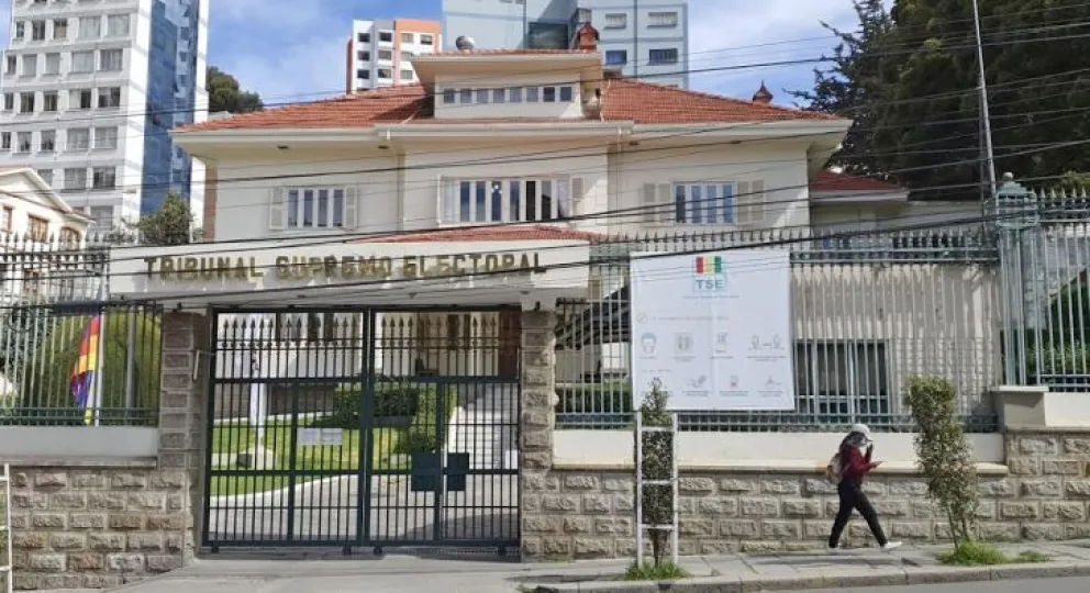 Instalaciones del TSE, en la ciudad de La Paz. Foto: Fuente Directa
