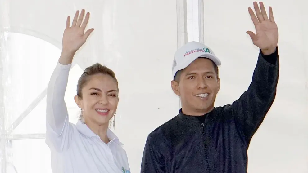 Mariana Prado junto al titular del Senado, Andrónico Rodríguez./ APG
