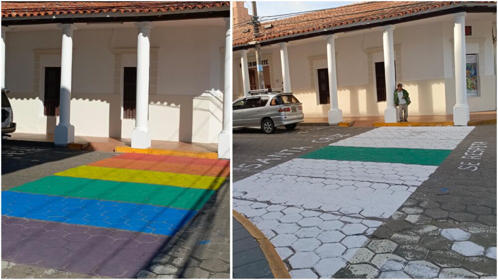 Así quedó el paso de cebra fuera del MAC