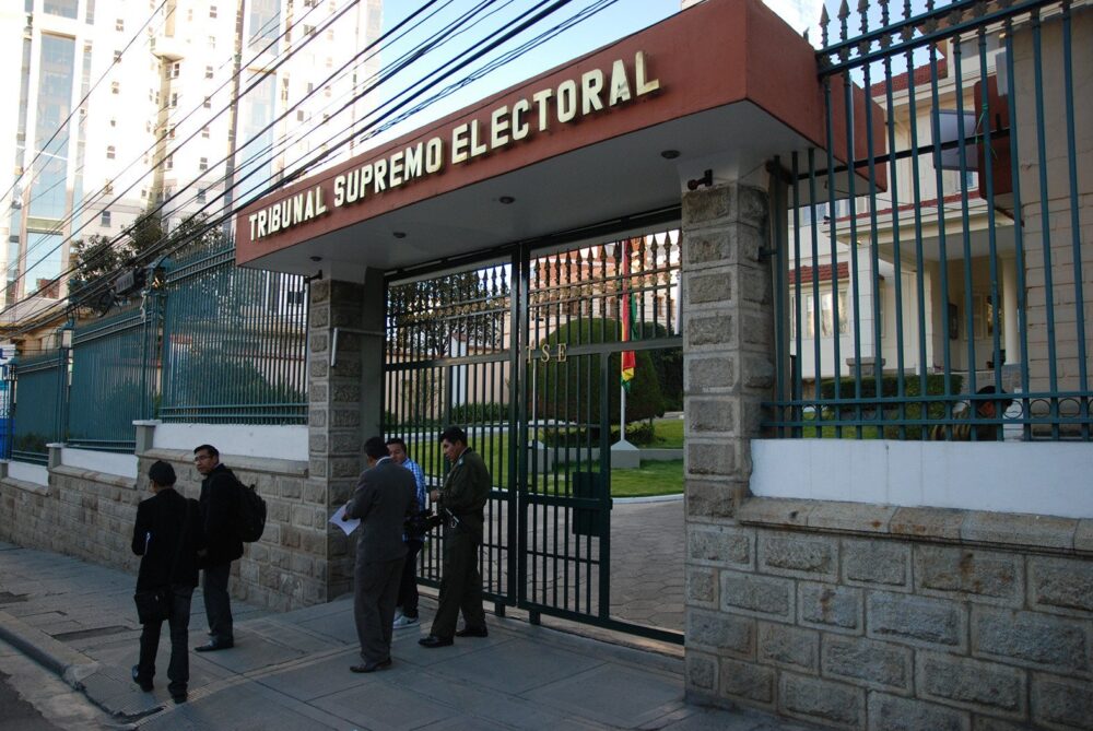 Las instalaciones del TSE en la ciudad de La Paz. Foto: Archivo