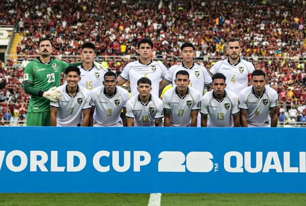Formación titular de la Selección Boliviana en Maturín (FBF).