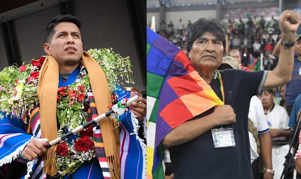 Andrónico rodríguez y Evo Morales Foto: composición visión360