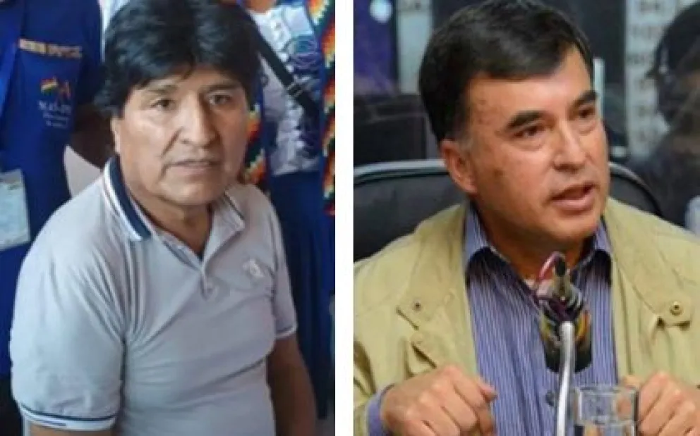 El expresidente del MAS, Evo Morales y el exministro de la Presidencia, Juan Ramón Quintana. Foto: ABI