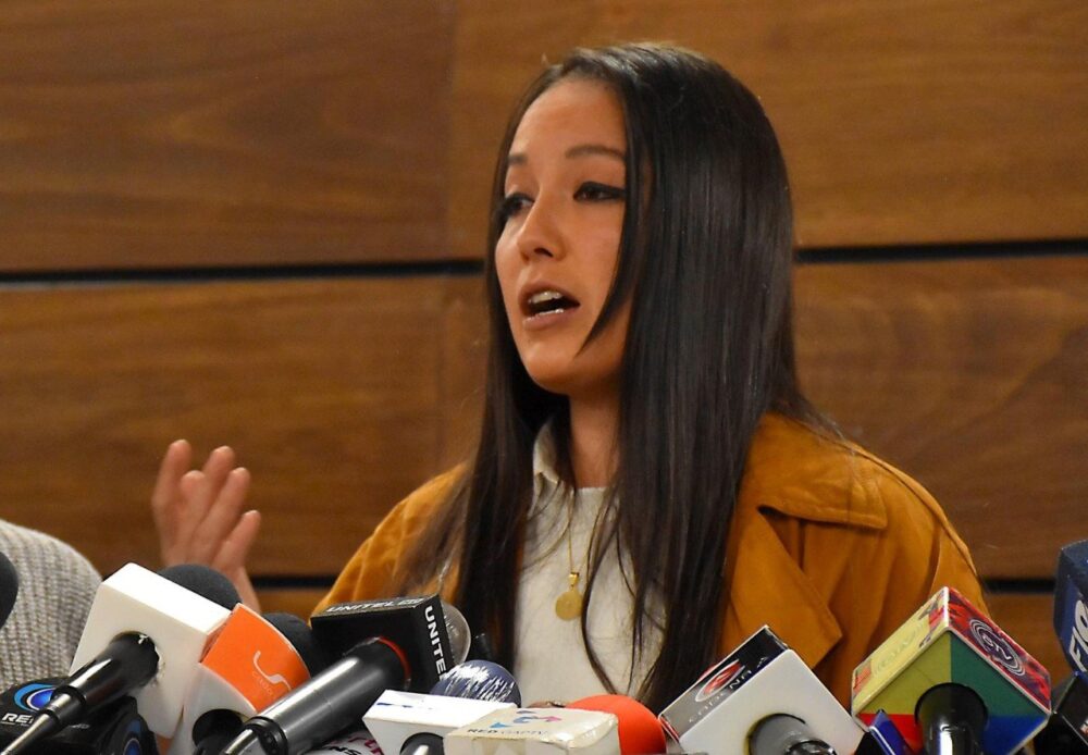 La diputada Luciana Campero en una rueda de prensa. Foto: APG-archivo