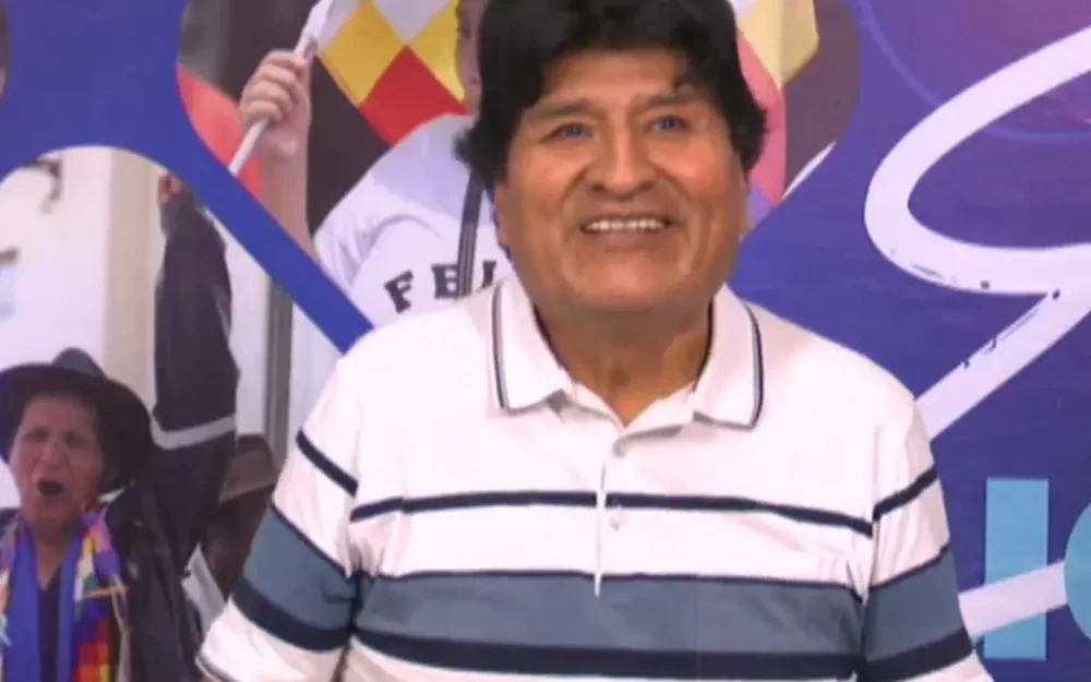 Evo Morales en su programa dominical.