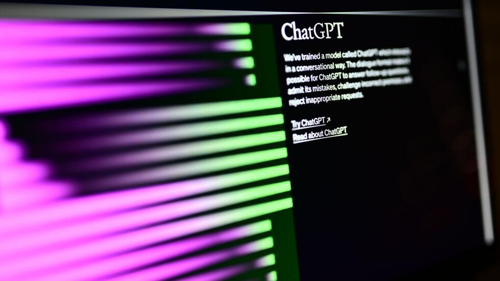 Una pantalla con la IA ChatGPT en Manta, Italia, el 31 de marzo de 2025