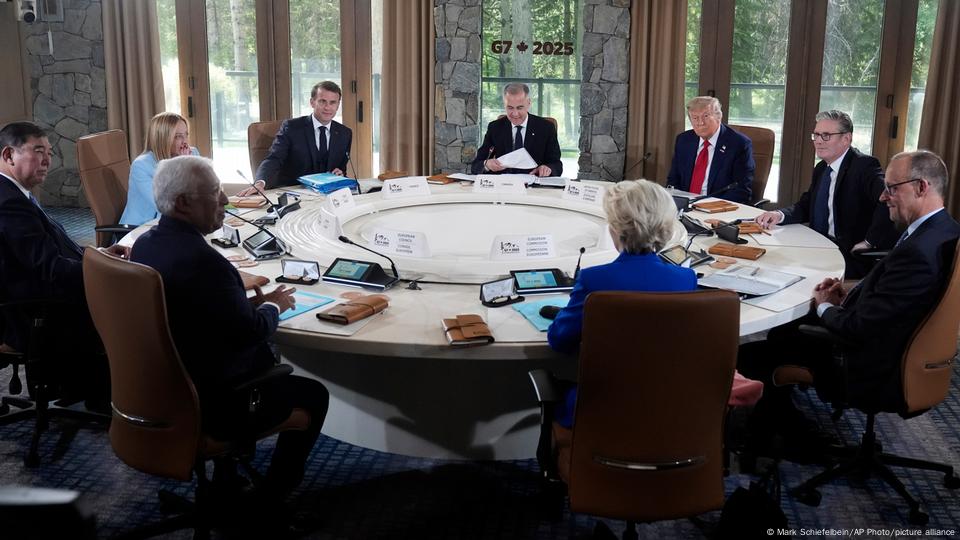 Los mandatarios representantes del G7 reunidos el lunes (16.06.2025) en Kananaskis, Canadá.