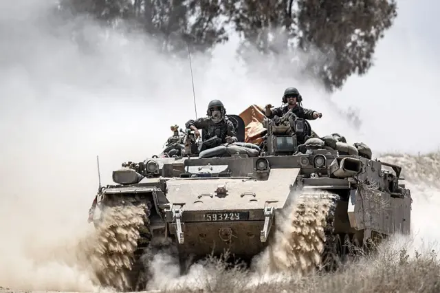 Un tanque israelí en Gaza