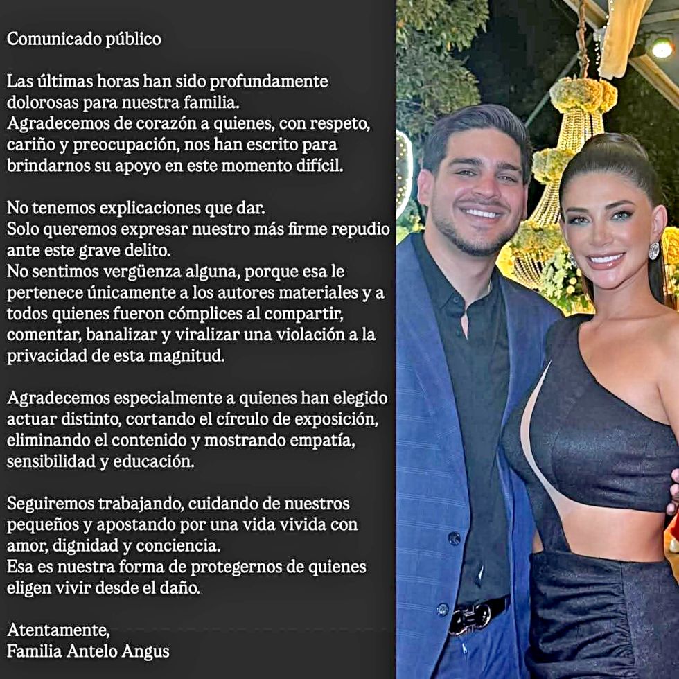 AFECTADOS. La pareja mediática víctima de violencia sexual digital se pronunció a través de las redes sociales.