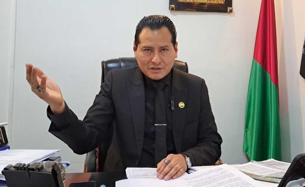 El fiscal Torrez este lunes durante una entrevista. 