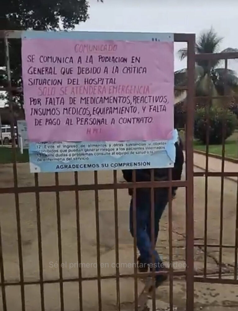 Personal del Materno Infantil entra un paro por la falta de insumos y deudas salariales