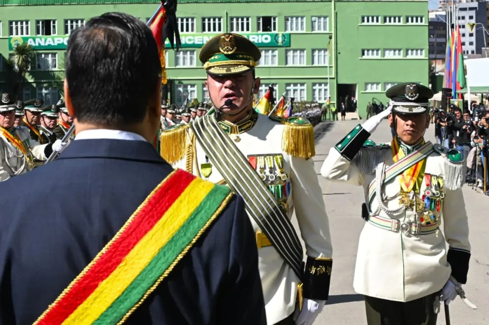 El comandante general, Augusto Russo, el martes, durante el aniversario de la institución. Foto: APG