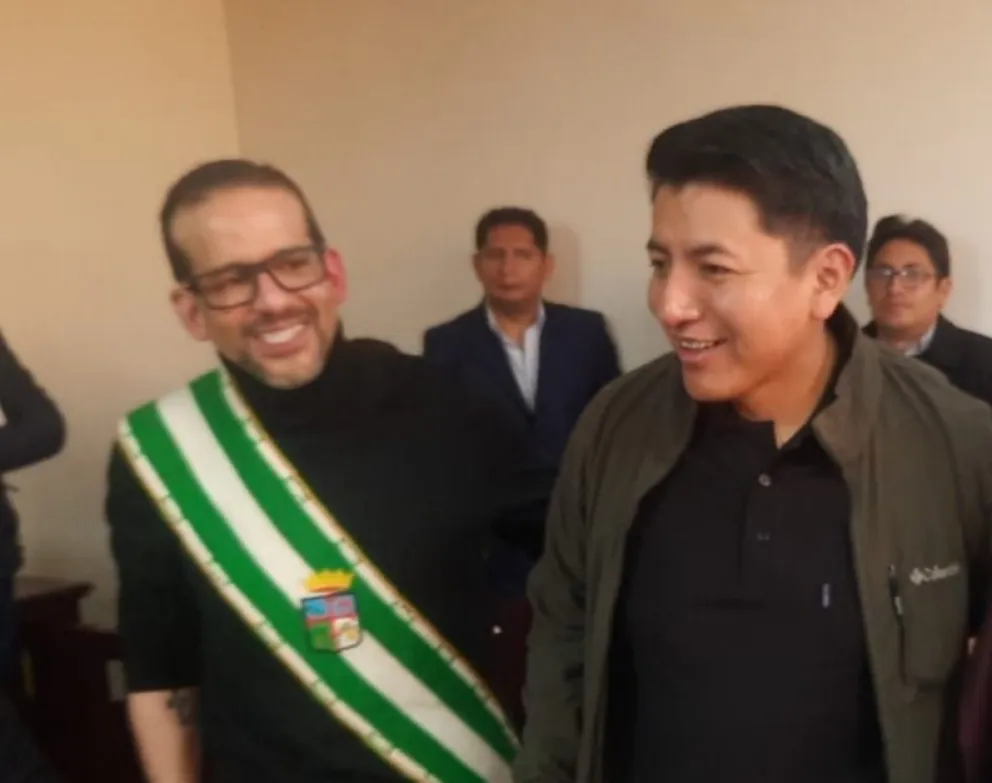 Luis Fernando Camacho y Marco Pumari, los principales investigados en el caso Golpe I. Foto: ABI