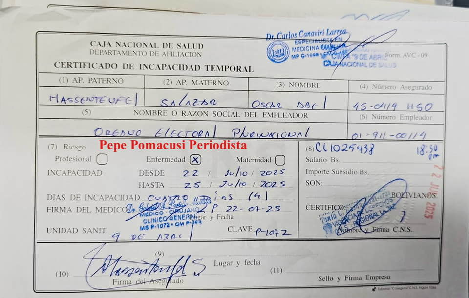 La supuesta baja de Óscar Hassenteufel.