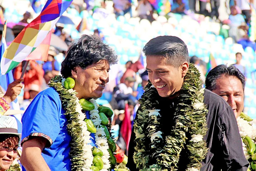 Evo Morales y Andrónico Rodríguez, / Foto: RRSS