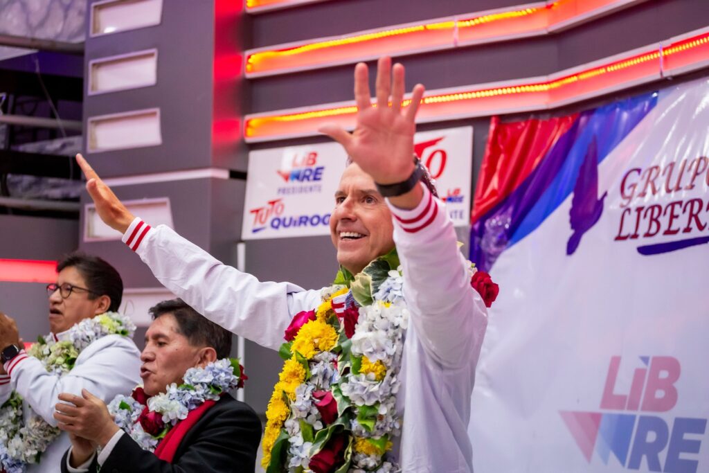 Jorge Tuto Quiroga en un acto de campaña. / Foto: JTQ.