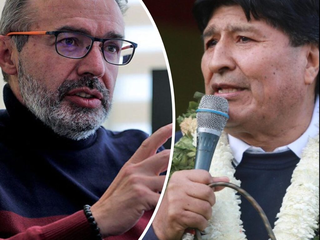Jorge Richter y Evo Morales. / Foto: eju.tv.