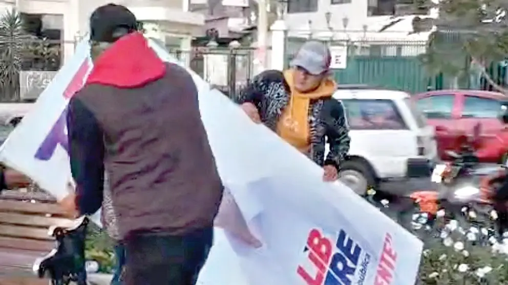 Militantes de la Alianza Libre denunciaron que fueron hostigados por hombres encapuchados./ ARCHIVO