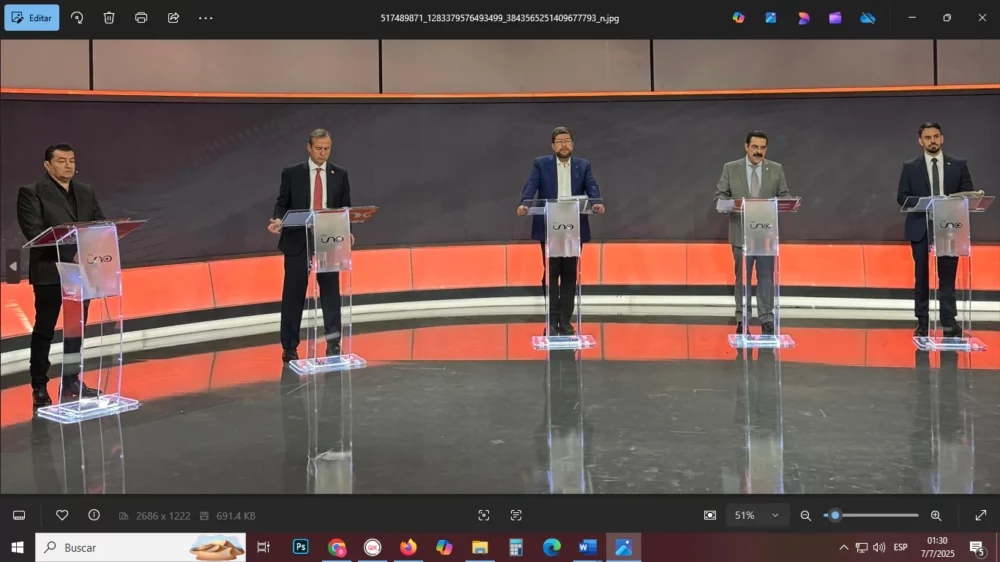 Candidatos presidenciales participan del primer debate a nivel nacional (Foto: Samuel Doria Medina)