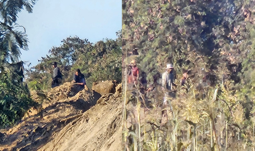 Los avasalladores encapuchados fueron fotografiados