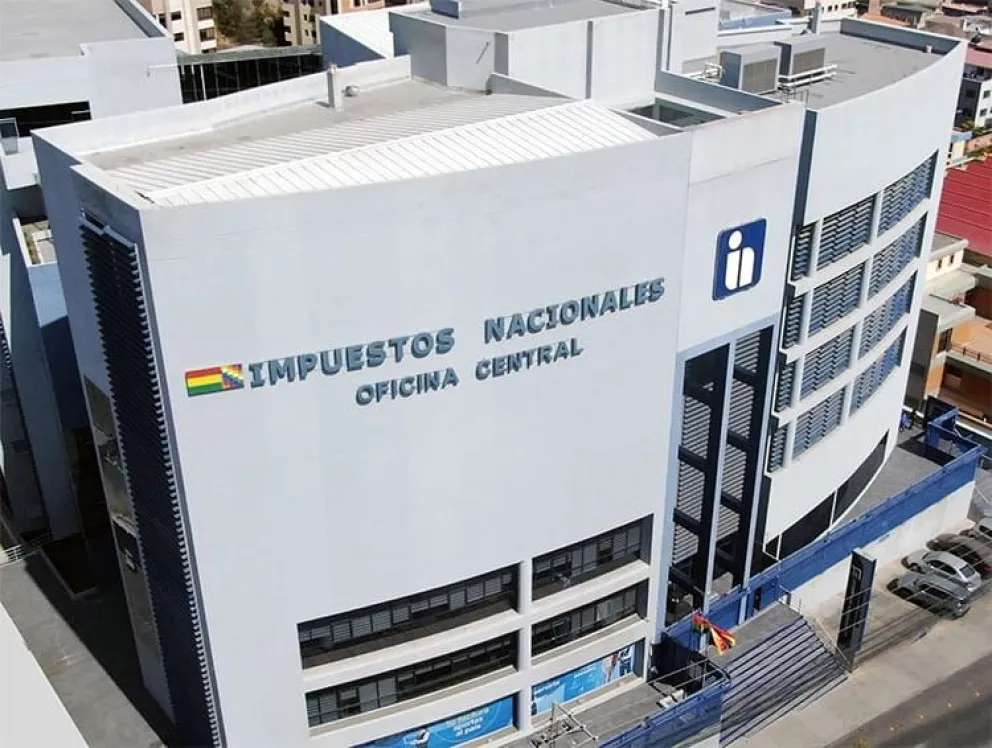 Oficinas centrales de Impuestos Nacionales en Los Pinos en la zona sur de La Paz. Foto: ABI