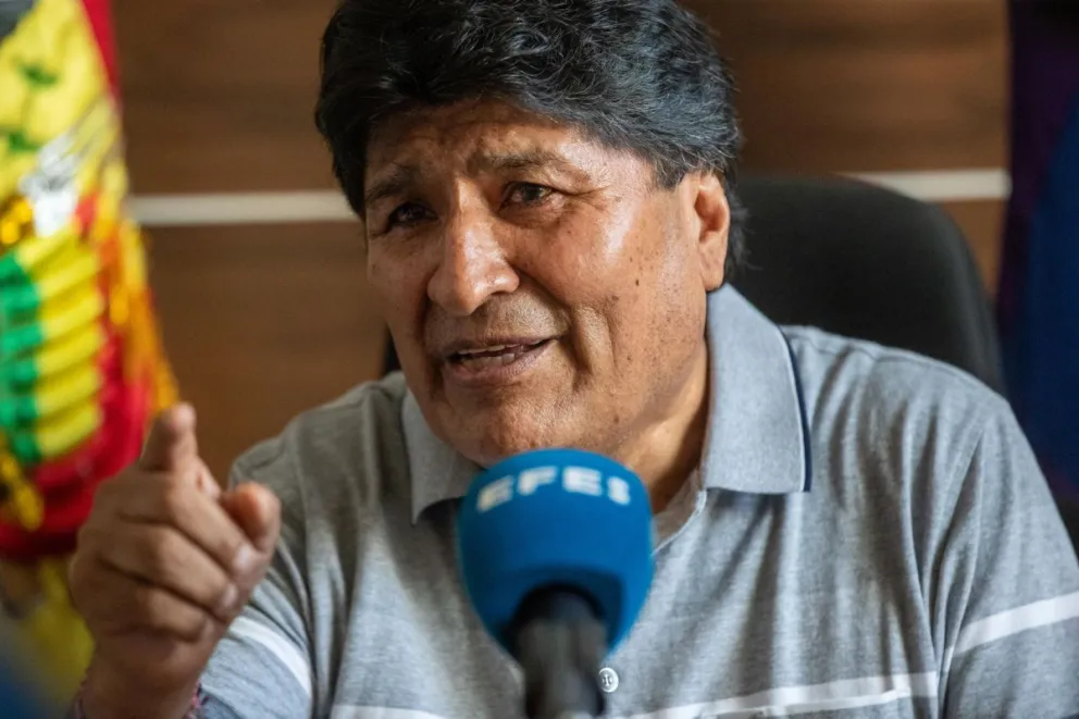 Evo Morales, durante la entrevista. Foto: EFE