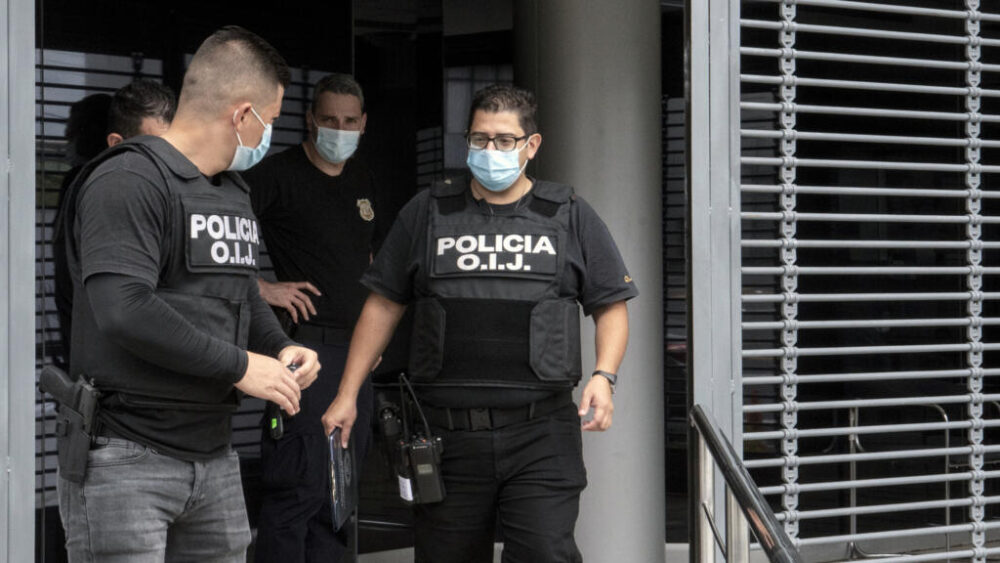 La Fiscalía de Costa Rica y el Organismo de Investigación Judicial (OIJ, policía) allanaron varias viviendas y hoteles en San José y otras localidades