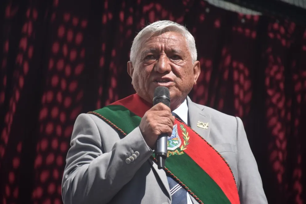 El alcalde durante el acto. FOTO: AMUN