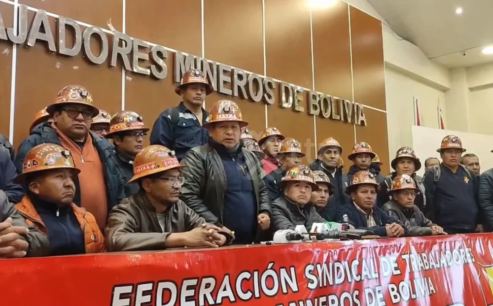 Conferencia de prensa de la FSTMB.Foto: RTP