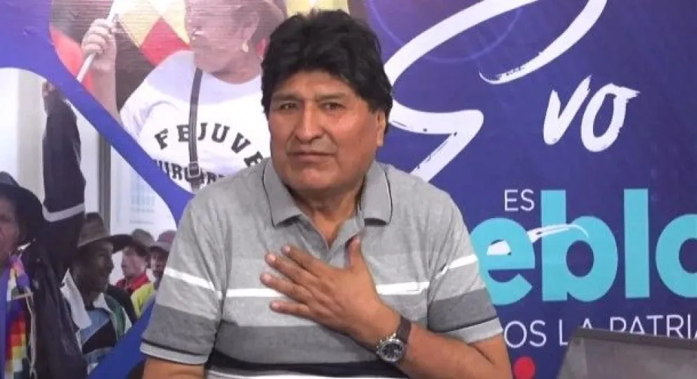 Evo Morales en su programa dominical transmitido por Radio Kawsachun Coca. Foto: Captura