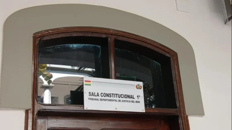 Puerta de la Sala constitucional primera de Beni.Foto: APG