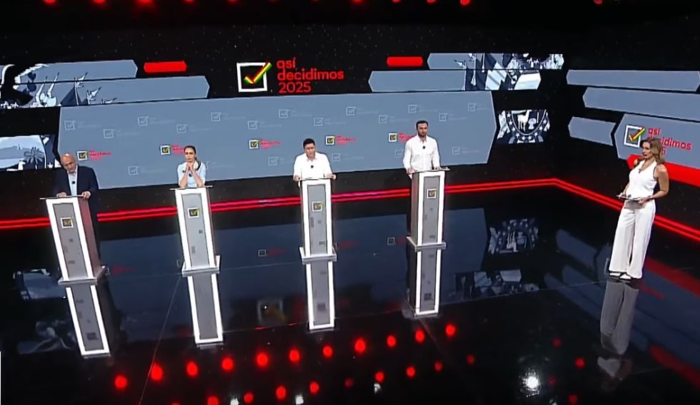 El debate presidencial del pasado domingo en Unitel. 